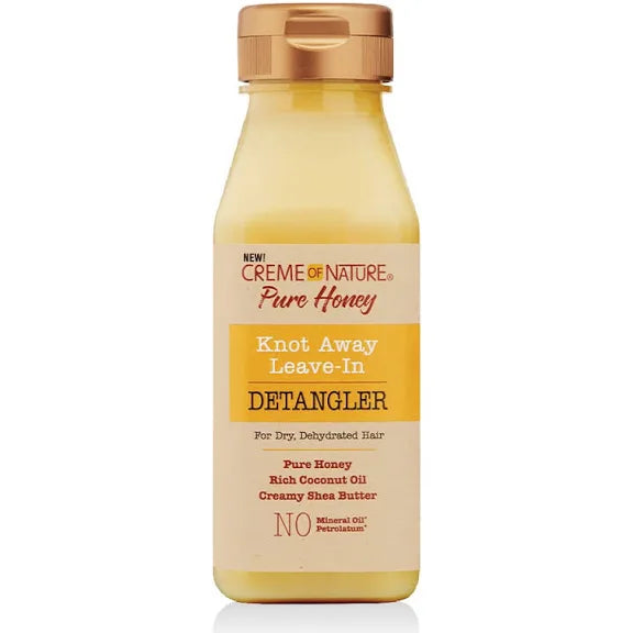 Crème de la nature, miel pur, démêlant sans rinçage Knot Away, 8 fl oz (236,5 ml)