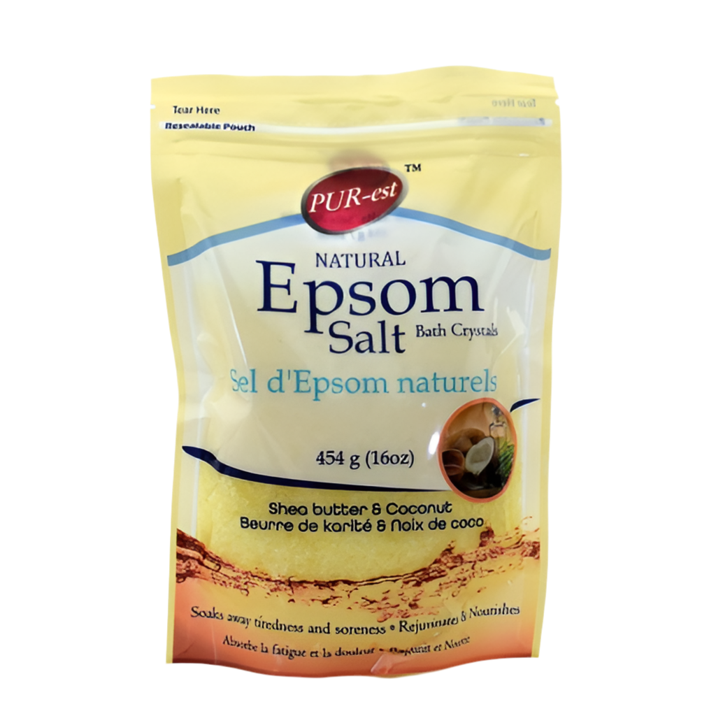 Beurre de karité et noix de coco au sel d'Epsom le plus pur (454 g)