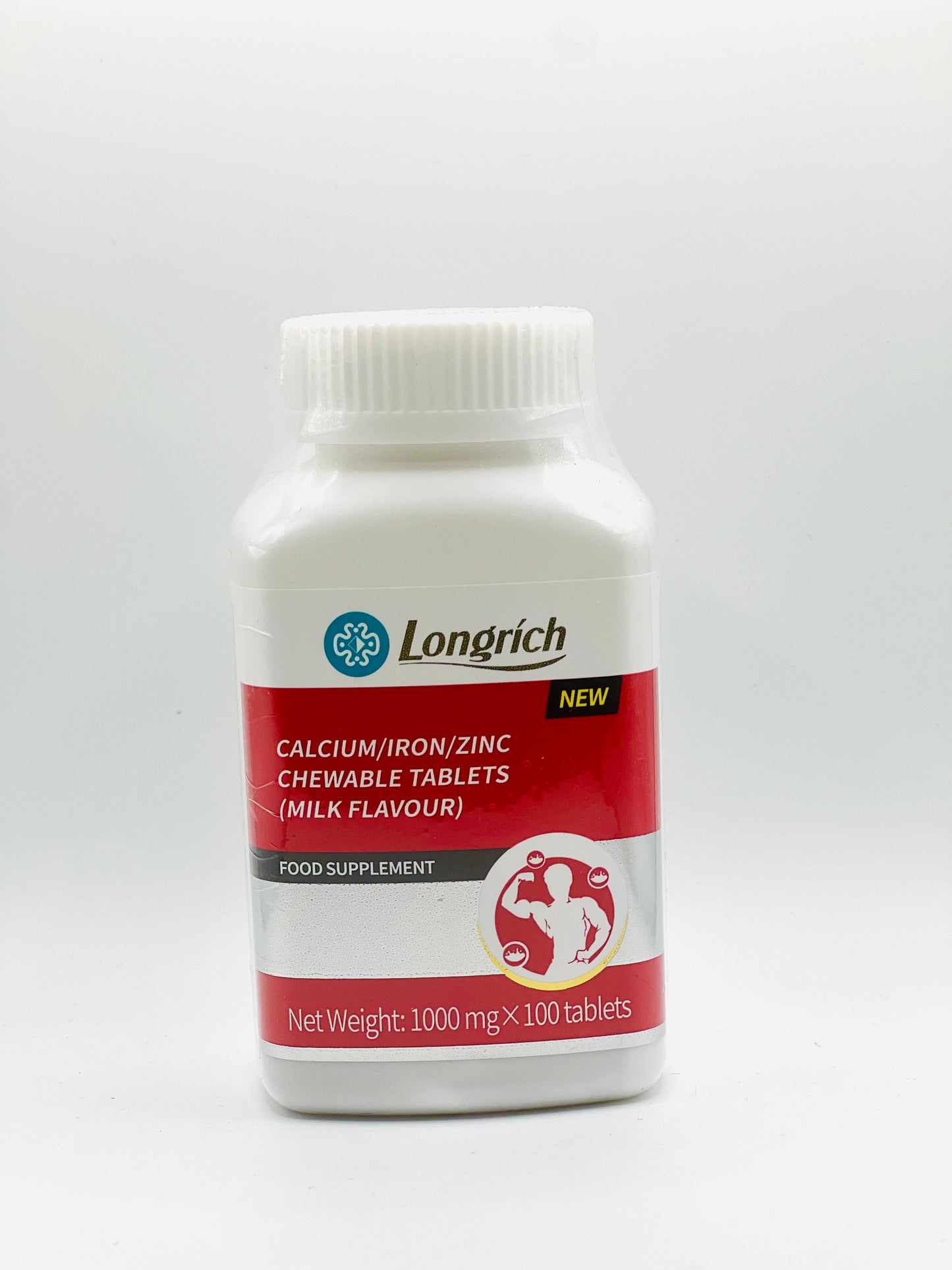 Comprimés à croquer Longrich Calcium/Fer/Zinc (saveur lait)