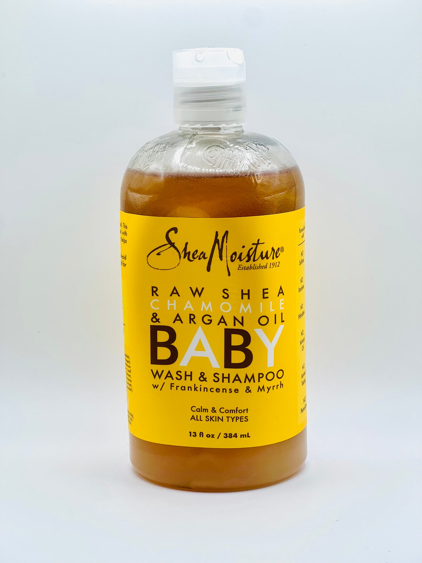 Shea Moisture - Huile de karité brute, camomille et argan Nettoyant et shampoing pour bébé