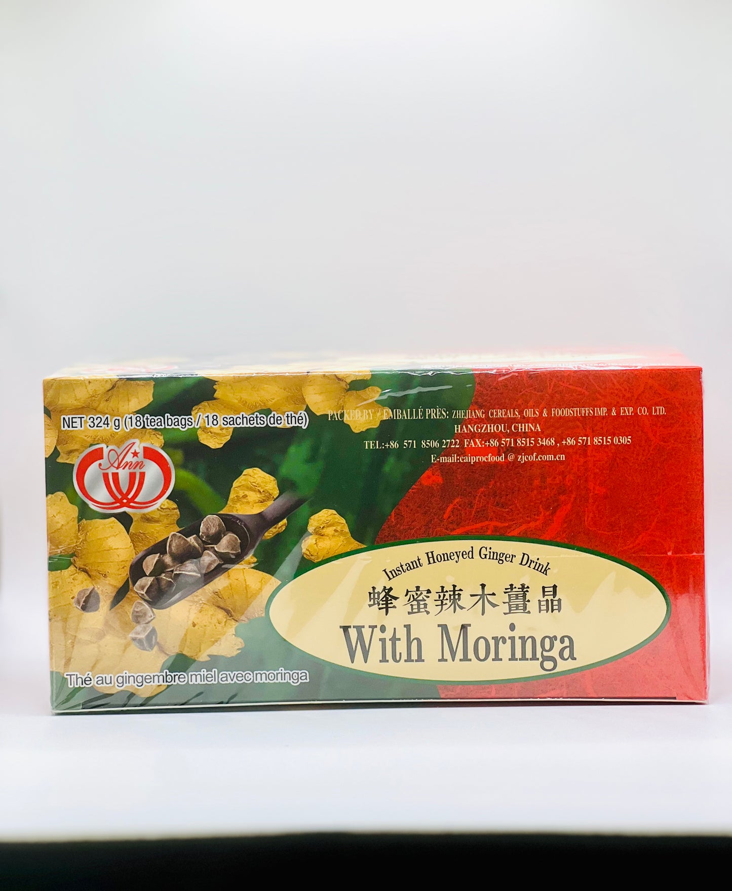 Boisson instantanée au miel et au gingembre avec moringa 324 g