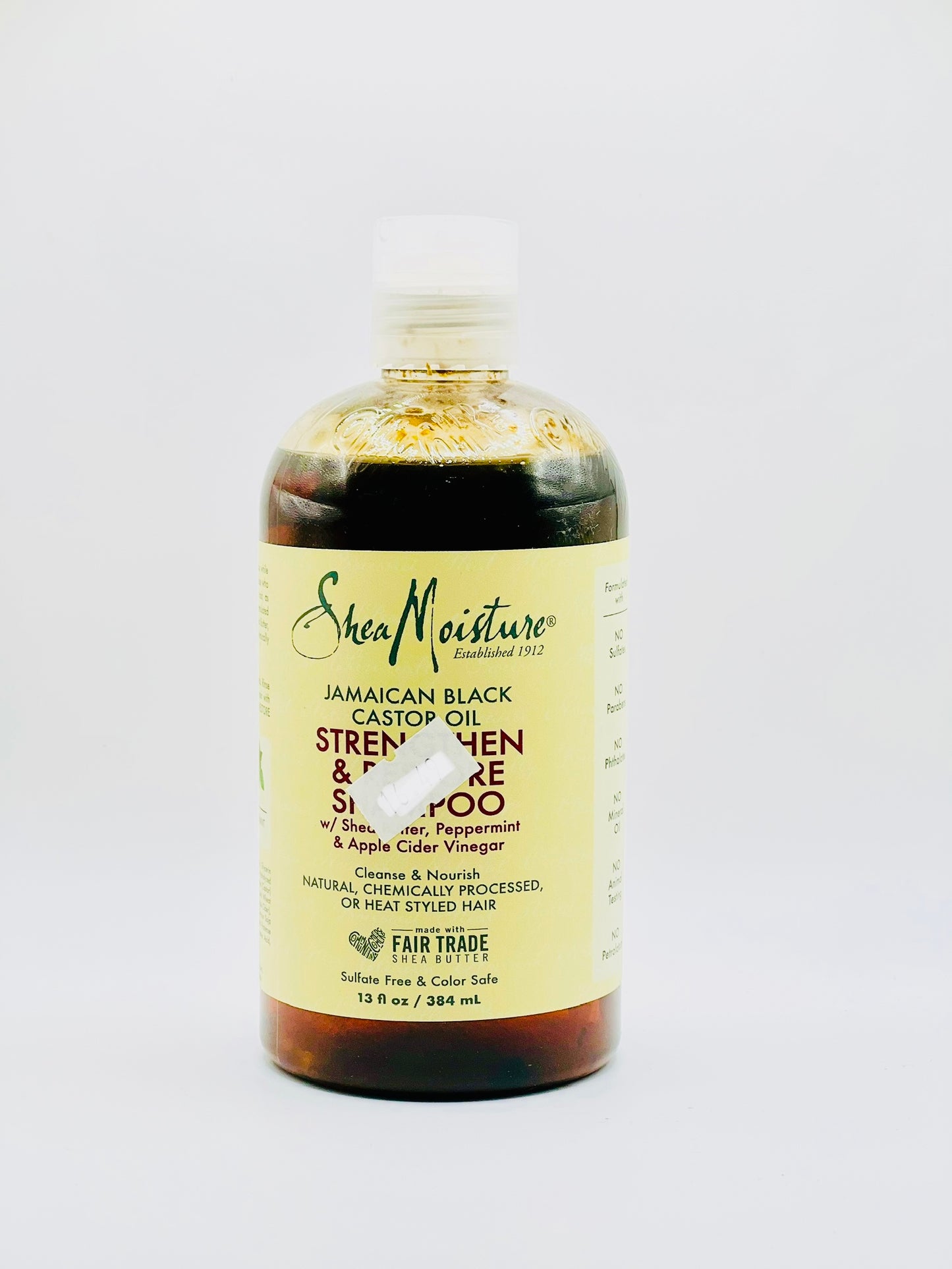 Shampoing fortifiant et réparateur à l'huile de ricin noire jamaïcaine de Shea Moisture