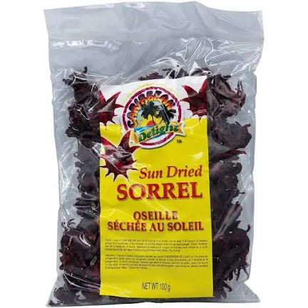 Choix d'Afrique feuilles oseilles | Fleur d'Hibiscus séchée au soleil (Oseille rouge) (125g)