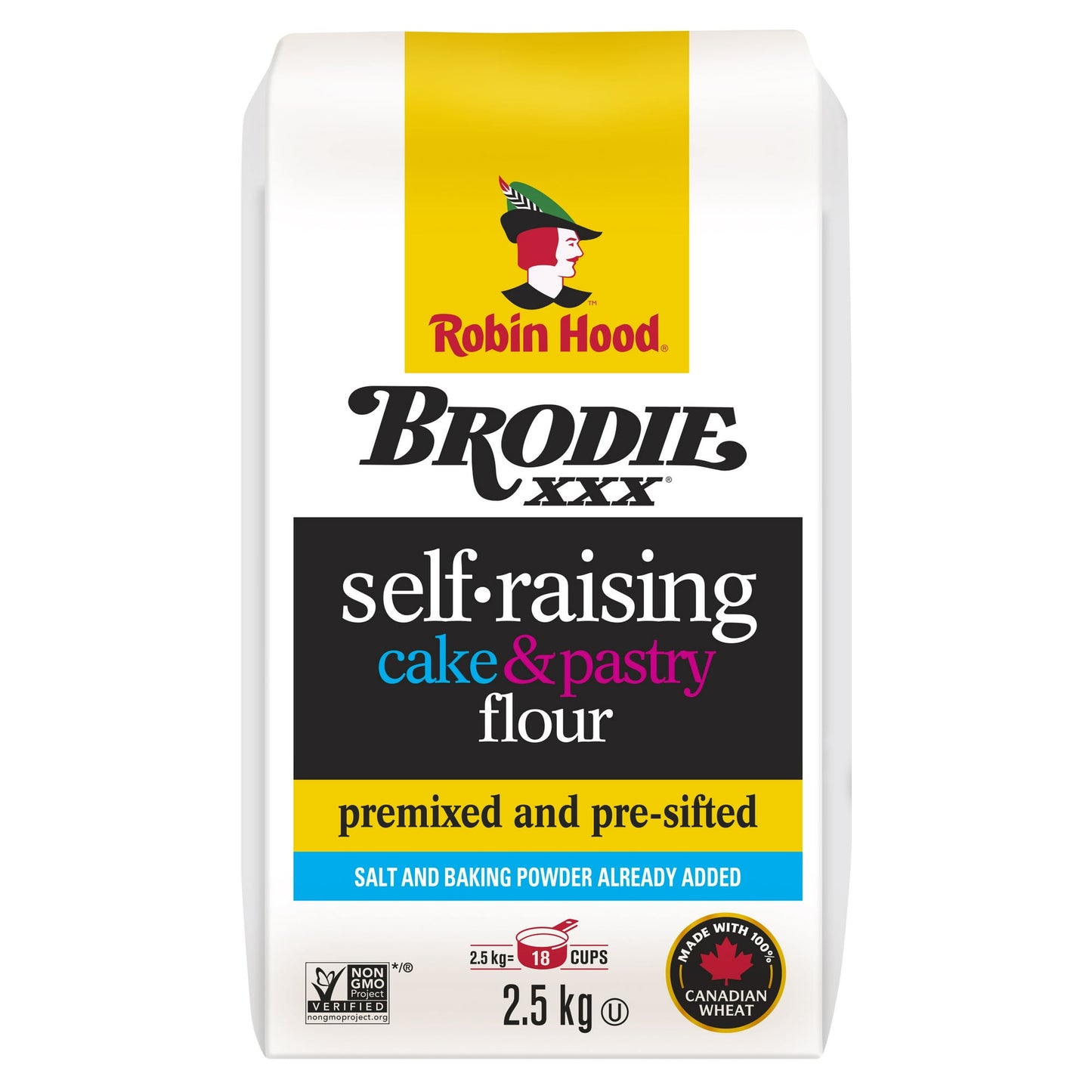 Robin Hood Brodie, Self-Raising Cake & Pastry Flour, 2.5kg