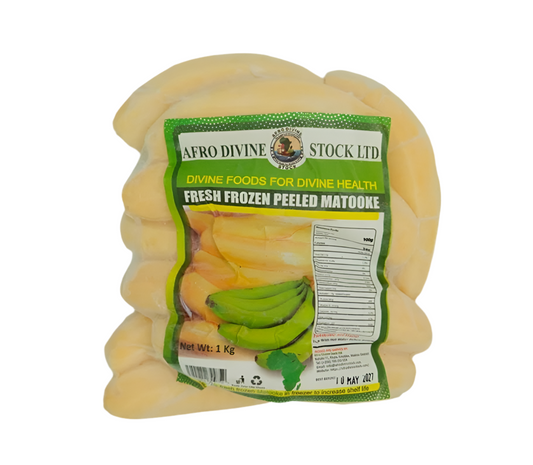 Afro Divine Frozen Peeled Matoke 1kg