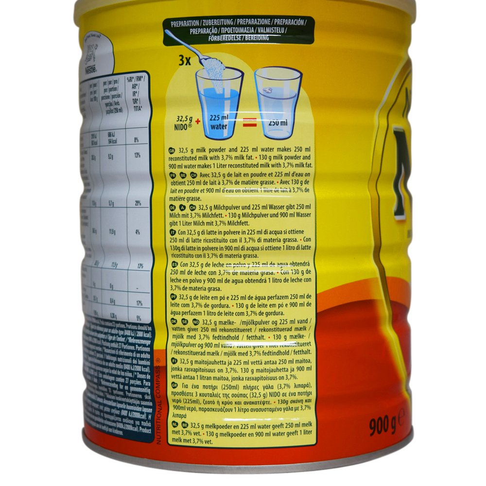 Nestle Nido  Instant Full Cream Milk Powder (900g)