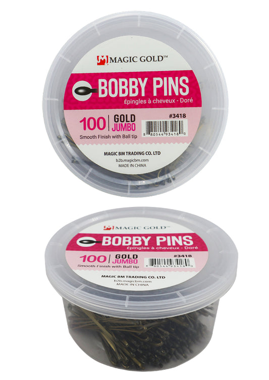Magic Gold 100 Jumbo Pins #3419 Black -Jar