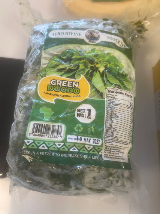 Afro Divine Green Doodo Amaranth Leaves 1kg