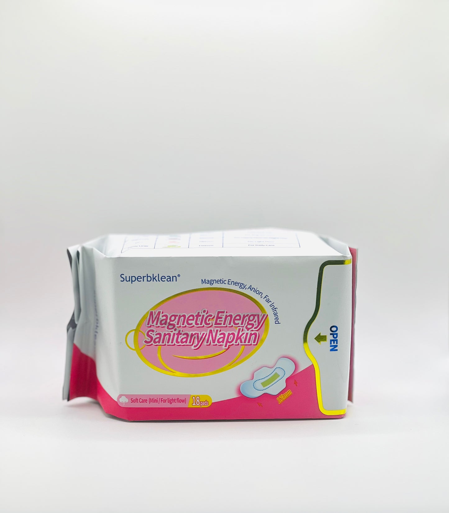 Serviette hygiénique à énergie magnétique Longrich (rose)
