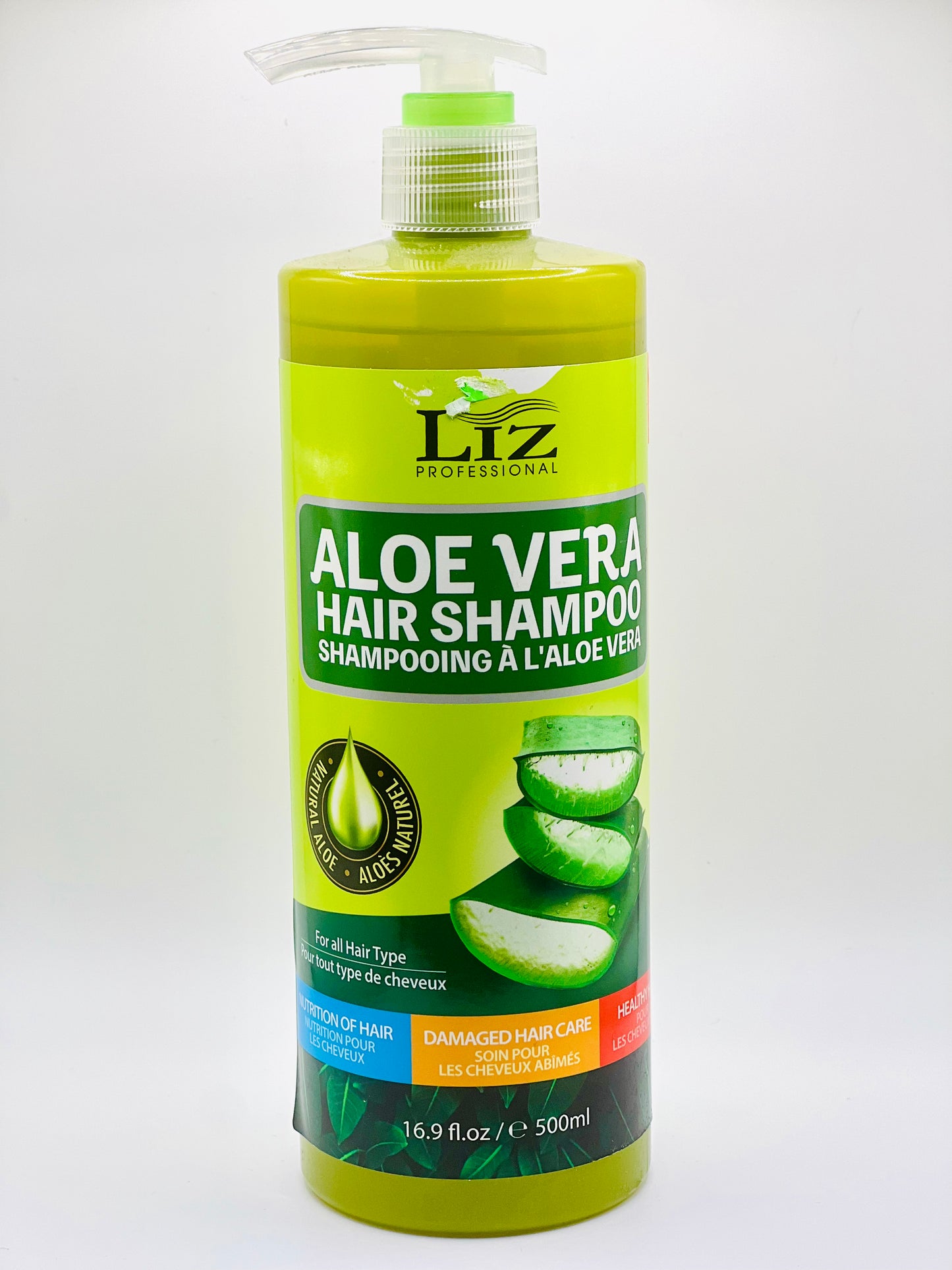 Shampoing pour cheveux à l'aloe vera Liz (500 ml)