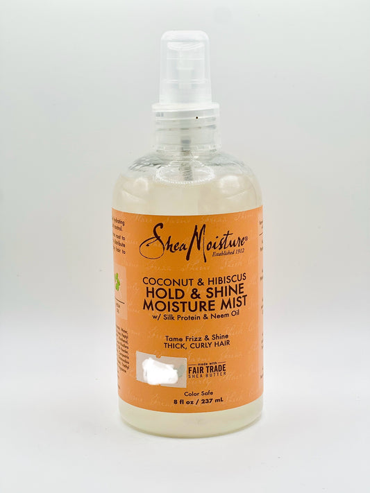 Shea Moisture Coconut & Hibiscus Curl and Shine Shampoo with Silk Routine & Neem Oil (237ml)
