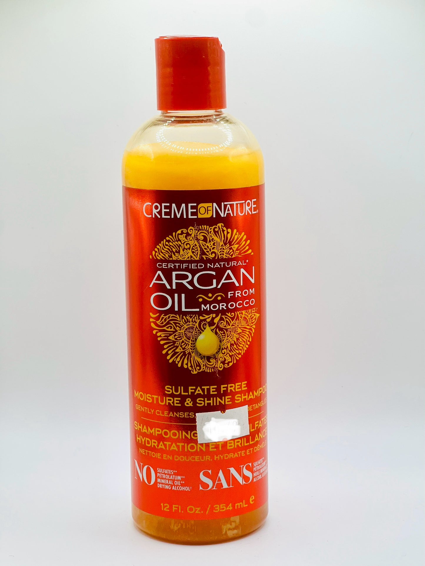 Shampooing sans sulfate à l'huile d'argan Creme of Nature (354 ml)