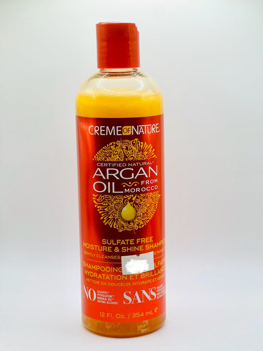 Shampooing sans sulfate à l'huile d'argan Creme of Nature (354 ml)