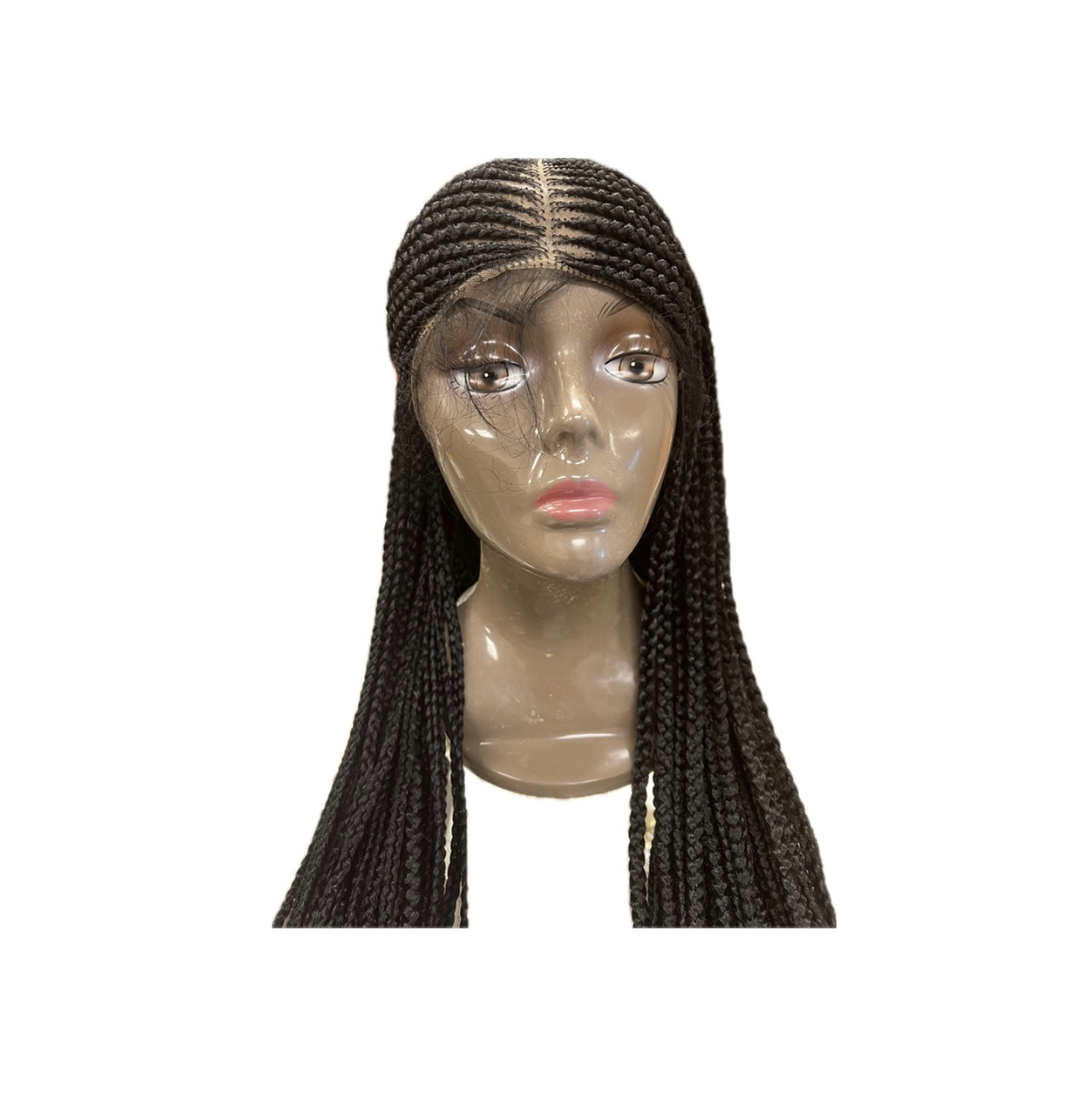 Black Long Braided Cornrow Wig