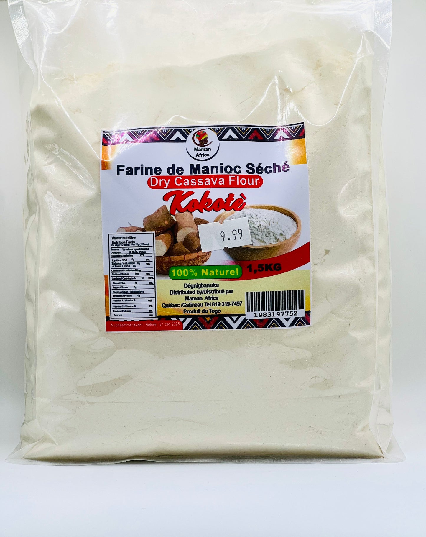 Maman Africa Farine de manioc sèche (1,5 kg)