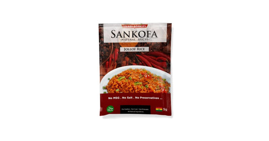 Sankofa Spices Jollof Rice (Strip of 12 Sachets 5g each)